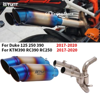 Slip On For Duke 125 250 390 KTM390 RC390 RC250 2017 2018 2019 2020 Motorcycle Exhaust Escape System Modify With Double Muffler