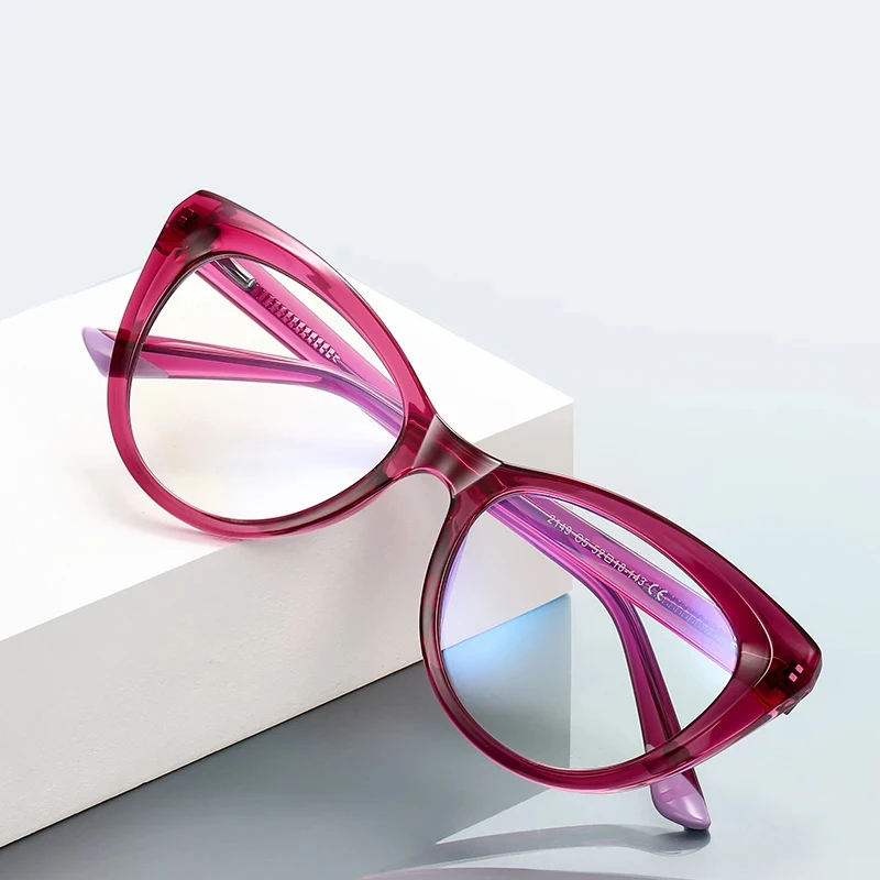 Women's Reading Glasses Fashion Anti-Blue Light Optical Glasses Myopia Hyperopia Customizable Prescription Eyewear