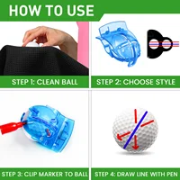 Golf Ball Line Liner Drawing Marking Alignment Putting Tool and 2 Pieces Golf Ball Marker Pen 2