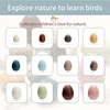 1Set Wooden Color Artificial Egg Toys Easter Eggs Handmade DIY Egg Easter Party Decorations Creative Building Blocks Place Toys 5