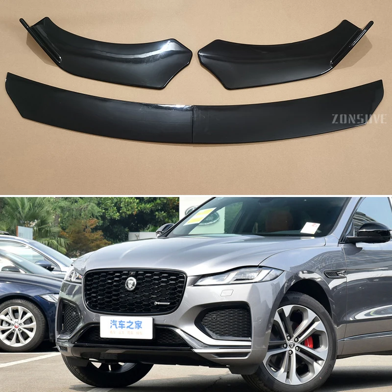 재규어 F-PACE 2013-2024 년 프론트 범퍼 립 스플리터 스포일러, 바디 키..