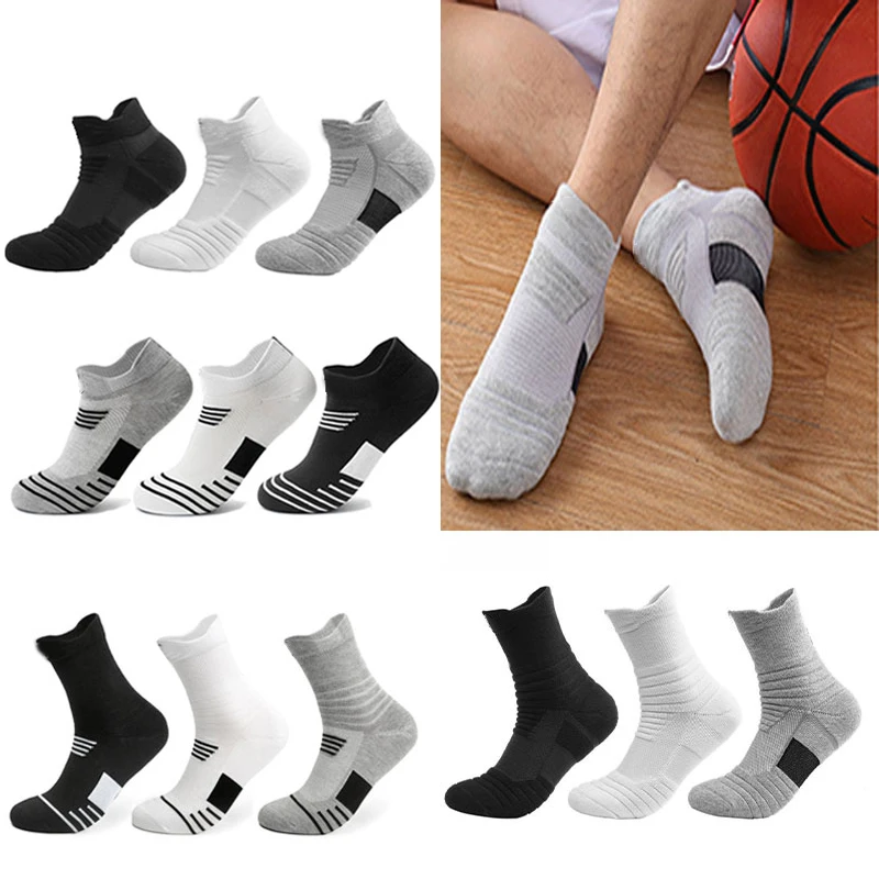 Anti-slip Football Socks Men Women Cotton Sock Short Long Tube Soccer Basketball Sport Socks Breathable Deodorous 39-45