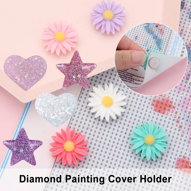 New Cute 5D Diamond Painting Tools Rainbow Clouds Elephant Magnet Cover  Minders for Parchment Paper Cover Holder Accessories