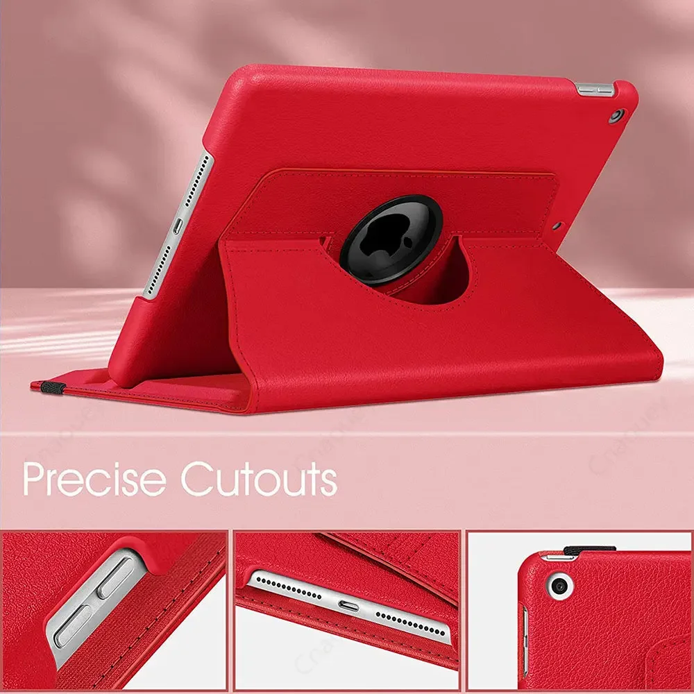 Estojo de Couro pu para Ipad Capa para Ipad 10.2 7th 8th 9th Generation Auto Wake up Dormir 360 Rotating - Imagem 4