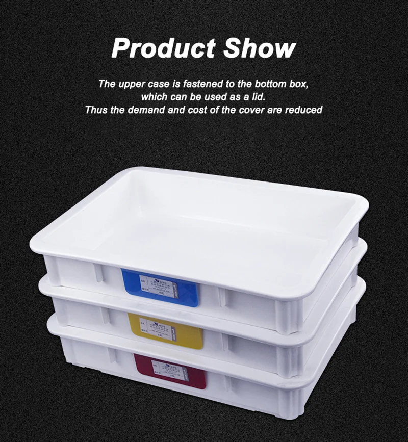 SHANGPEIXUAN Pizza Dough Proofing Box Stackable Commercial Quality Trays with Covers Pizza Dough Container Plastic Dough Tray images - 6