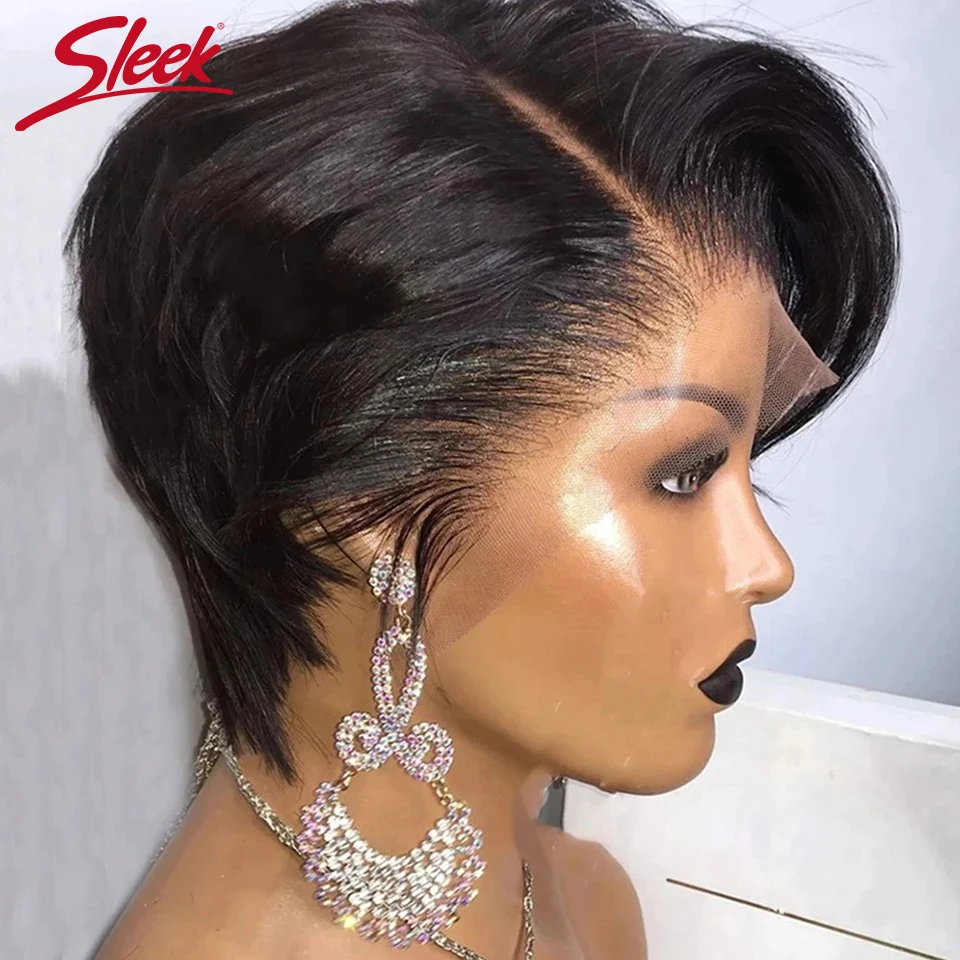 

Pixie Cut Wig 13x6x1 T Part Transparent Lace Brazilian Virgin Human Hair Lace Wigs For Women 613 Blonde Short Bob Wigs Straight