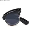 Portable Folding Sunglasses With Box Women Men Upscale Brand Retro Foldable UV400 Sunscreen Spectacles For Driving 1