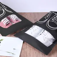 Portable Travel Shoe Bag Shoe Storage Bag Non-woven Fabric Strap Mouth Large Capacity Travel Waterproof Shoe Bag Moistureproof 2
