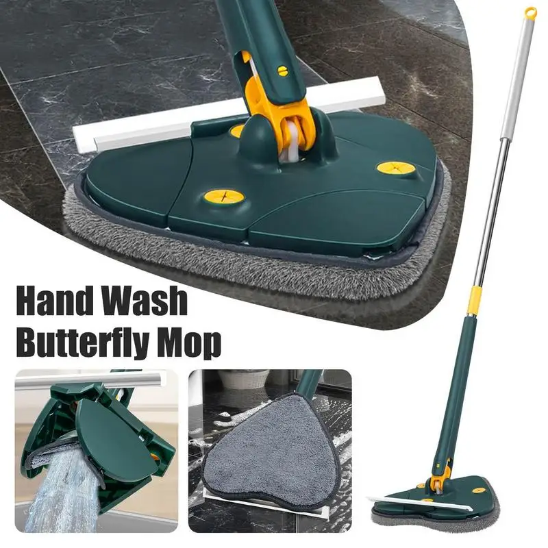 180° Degree Rotatable Adjustable Triangle Cleaning Mini Mop kitchen  Bathroom UK