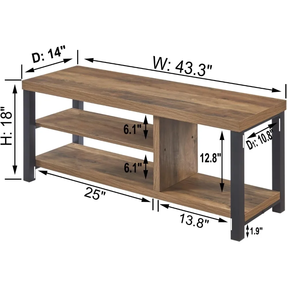 foluban shoe bench for entryway, wood and metal indoor bench with shoe storage and seating for bedroom, hallway, living room, ru
