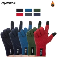 YKYWBIKE Cycling Gloves Full Finger Waterproof Autumn Winter Warm Touchscreen AntiSlip Skiing Army Cycling Snowboard Gloves 1