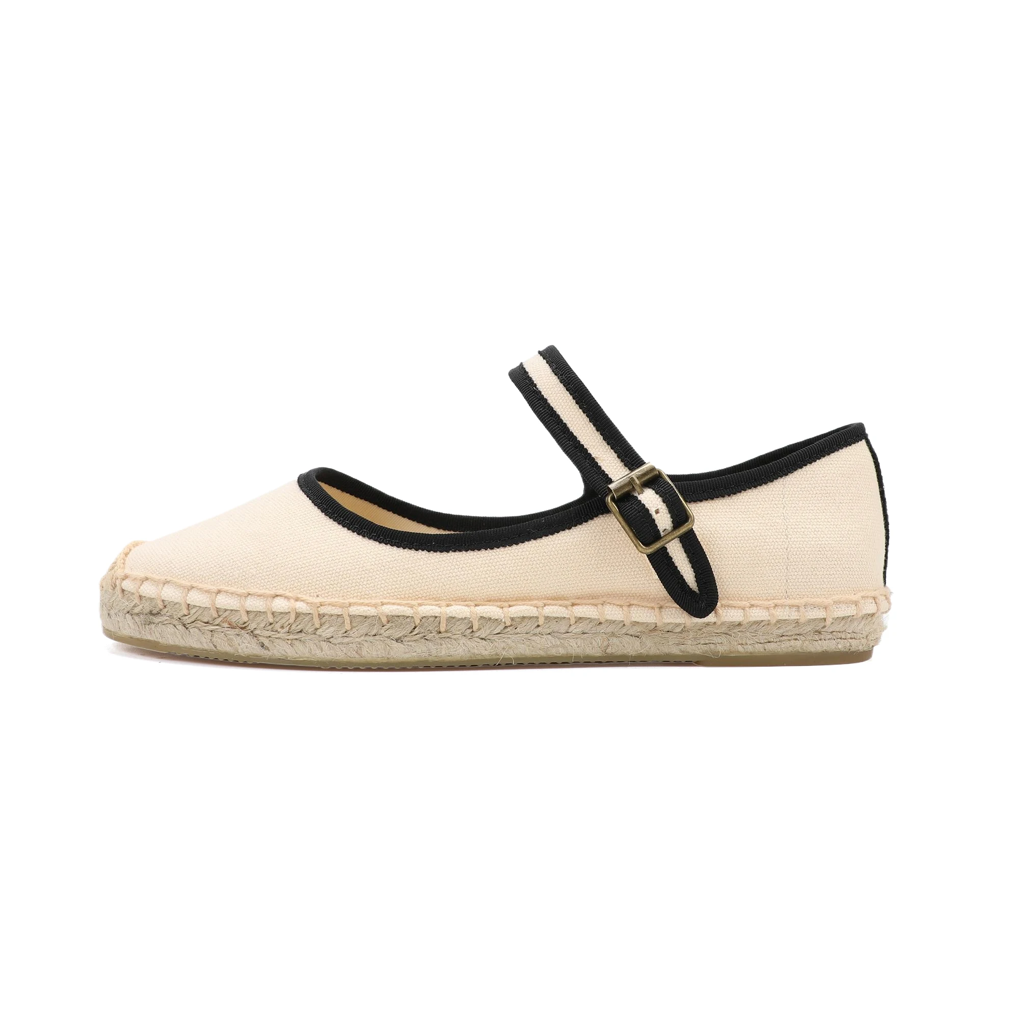 Stylish Mary Jane Espadrilles Women's Flat Shoes with Breathable Canvas Upper ladies  loafers 4