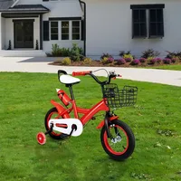 Vélo pour enfants 12 pouces, rouge, léger (15,98 lb), cadre en acier au carbone durable, revêtement en plastique, taille compacte pour un rangement et un transport faciles 3