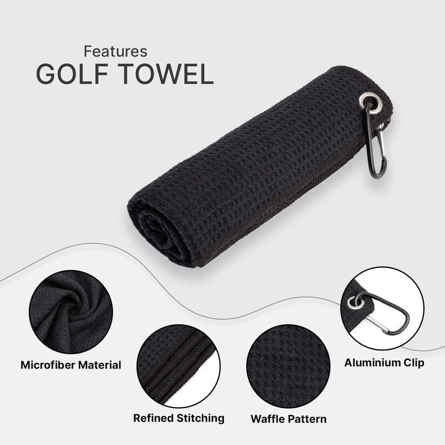 Golf Towel Ultra-Fine Fiber Fabric That is soft and Absorbent, Designed Specifically For Golf Enthusiasts. Golf Sports 40x60cm