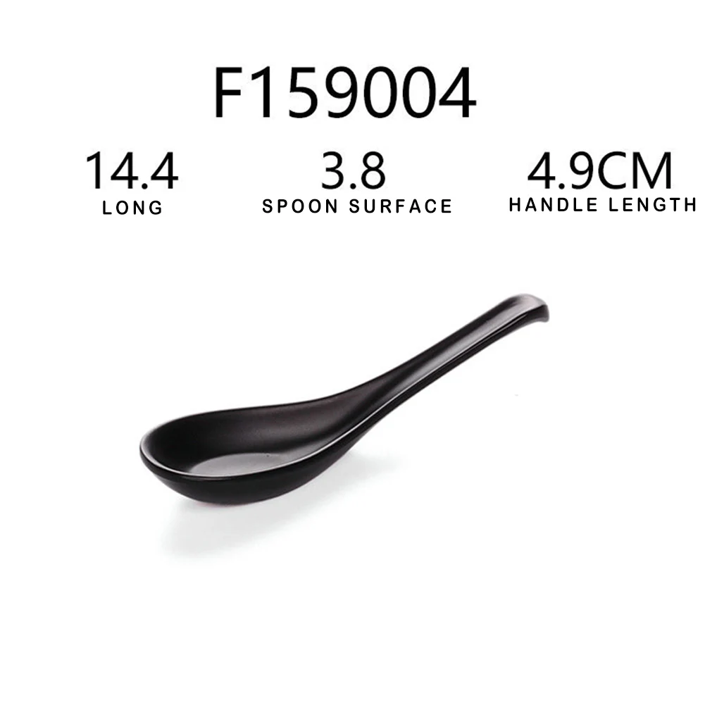 Kbsin212 Soup Spoon for Chinese Soup Spoon for Japanese Black Spoon Soup,Anti-Fall Tortoise Shell Shaped Spoon Black Matte Ladle Spoon Melamine Tableware 