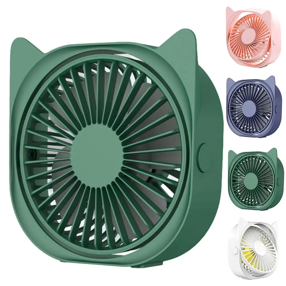 Mini ventilador de mano, pequeño ventilador potente, ventilador portátil  con orejas de gato, ventilador de mano de 3 niveles de carga USB, mini