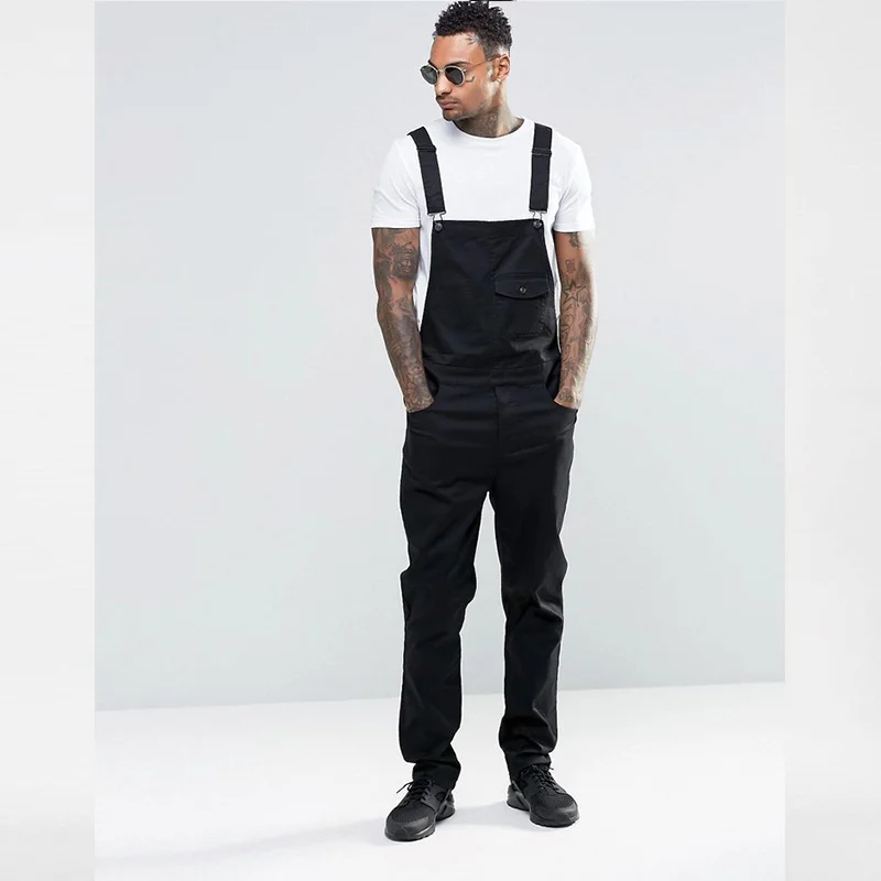 New White Denim Strap Pants Slim Streetwear Mens Jeans Overalls Spring Autumn Full Length Jumpsuits Mameluco Hombre Trabajo