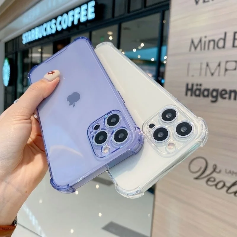 Candy Color Ultra-Thin Airbag Shockproof Transparent Case
