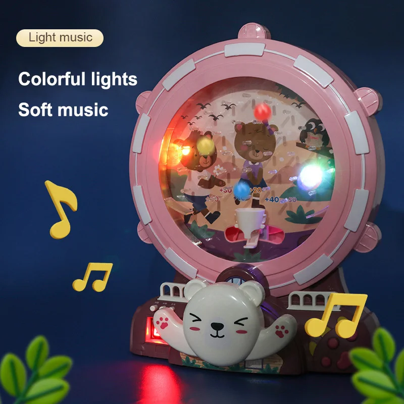 New Children's Electric Ferris Wheel Ball Catching Machine Small Claw Machine Early Education Tabletop Game Bean Picking Toy