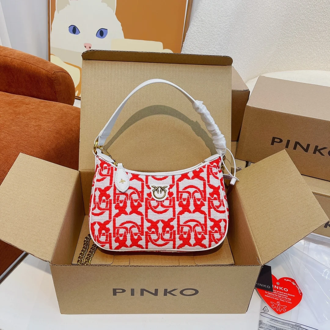 

Pinko Swallow Bags for Women Luxury Designer Bag Accessories Chain Straps Organizer Insert Bags Girls Handbags Charm Straps Bag