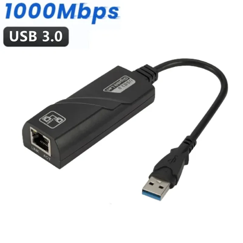 USB 3.0 to Gigabit Ethernet RJ45 LAN Network Adapter (10/100/1000) Mbps