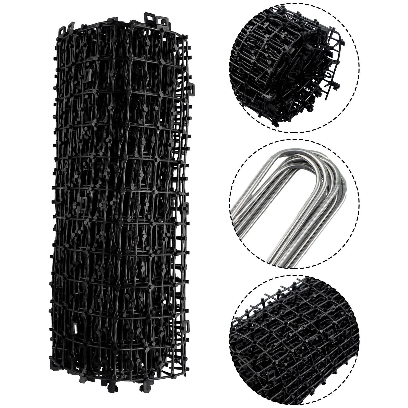 Cat Scat Mat Gardening Repellent Mat Anti-Cat Prickle Strip Spikes Straps Keep Dog Away Digging Pest Control Grass Protector - 3