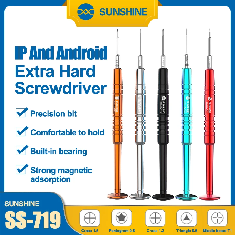 

SUNSHINE SS-719 S2 extra hard screwdriver Precise Magnetic Screwdriver for Mobile Phone Repair Screwdrivers Maintenance Tools