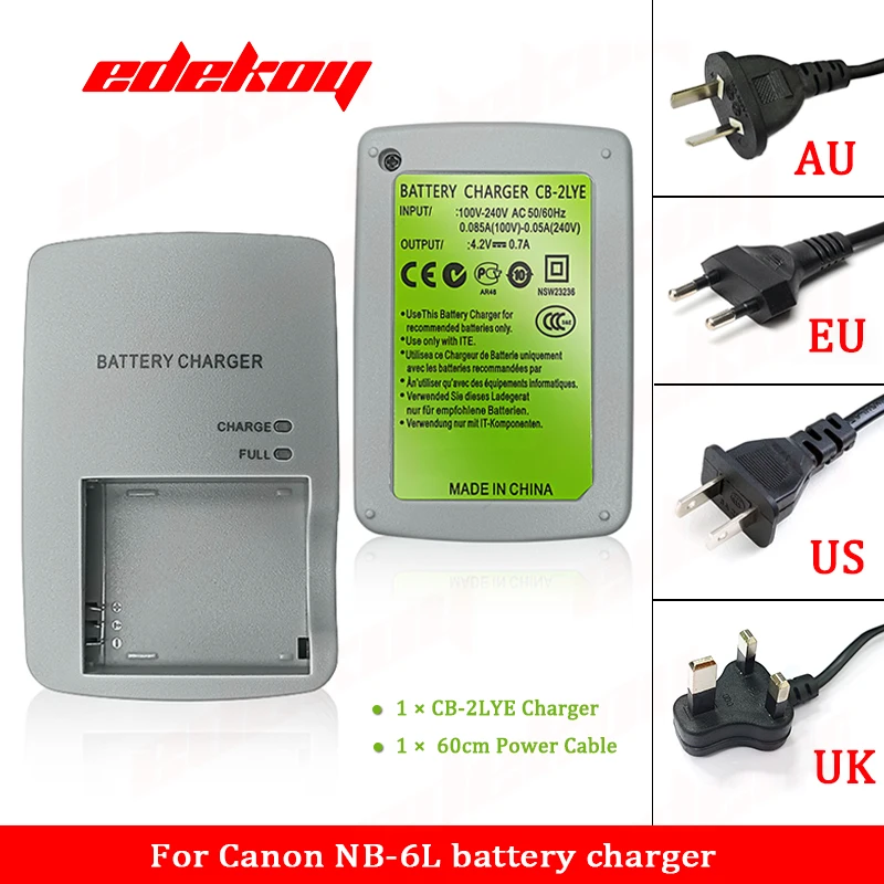 Canon Powershot Sx710 Hs Chargeur Double USB DSTE Pour Batteries NB-6L - Compatible Canon PowerShot X500, SD3500, SX275, SX600 Et Plus - Charge Rapide Et Sécurisée Canon Sx610 Hs