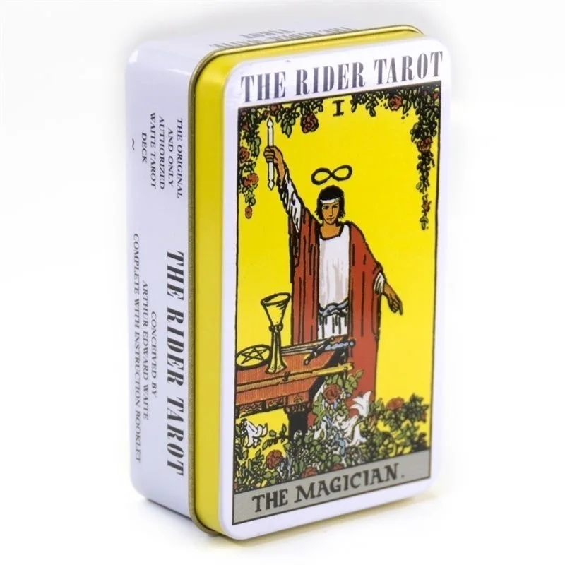 The Rider Tarot with Tin Box Tarot Cards Gilded Edge with Paper Guidebook Oracle Tarot Game Deck Party Astrology Cards Oracle 6