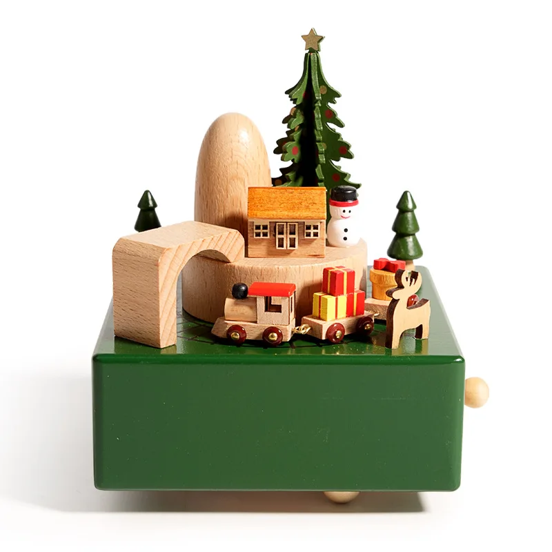 Wooden Handmade Music Box Carousel Toy for Kids