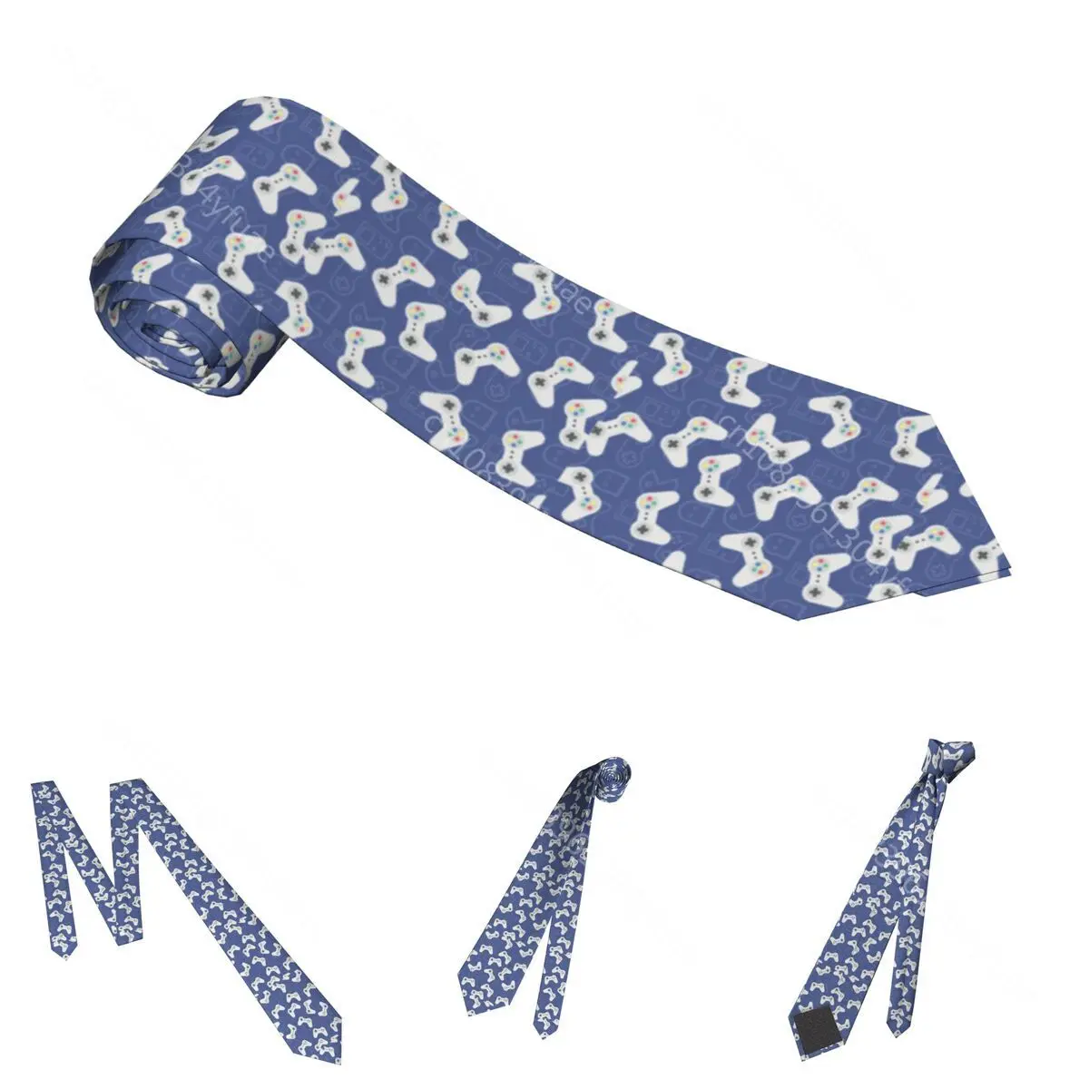 Born To Be A Gamer Neckties Men Women Polyester 8 cm Video Game Controller Neck Ties for Men Skinny Wide Accessories