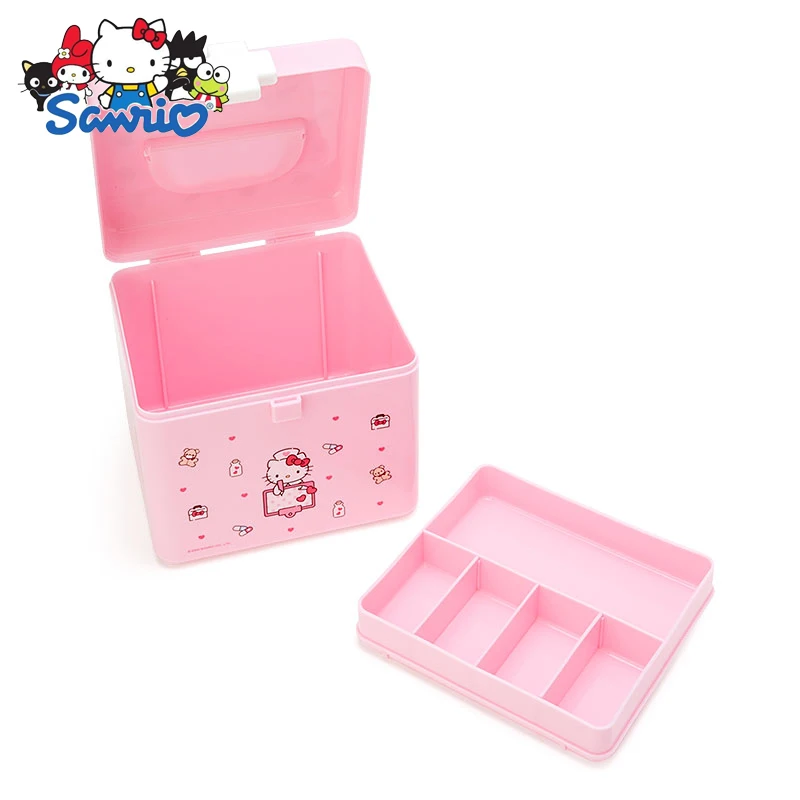 Sanrio Cartoon Mymelody Kuromi Cinnamoroll Pochacco Medicine Box Family Pack Cute Medicine Box Small Portable Cabinet