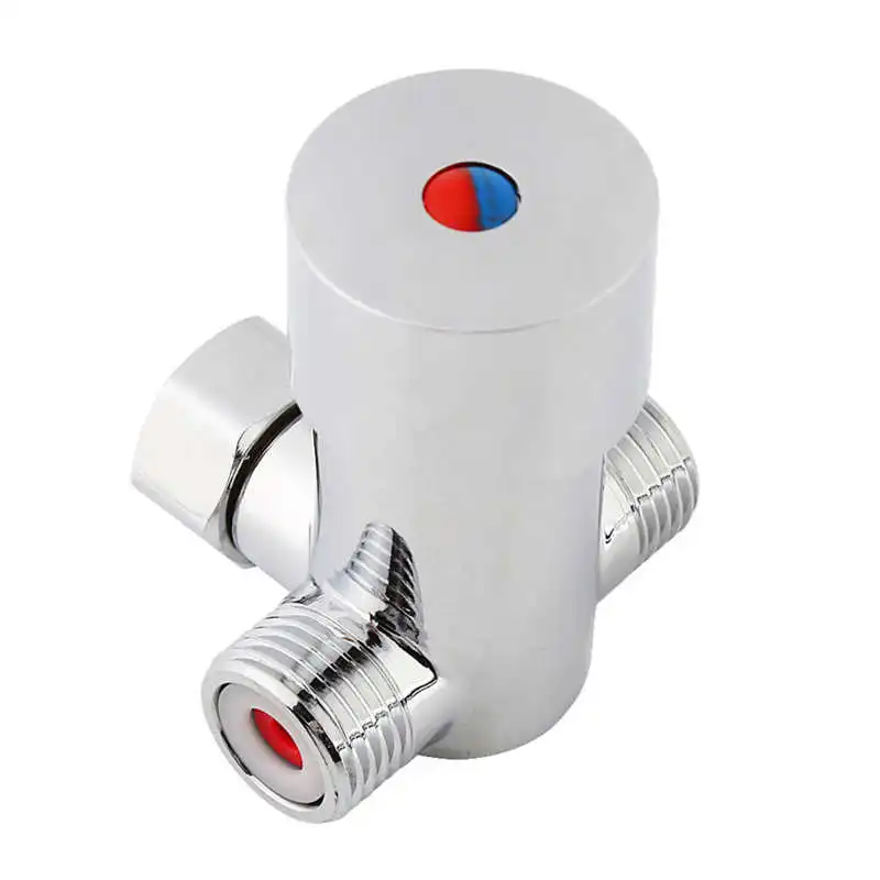 G1/2 Hot Cold Water Mixing Valve Shower Head Mixer Faucet Tap Accessories Adjustable Temperature Control for Bathroom