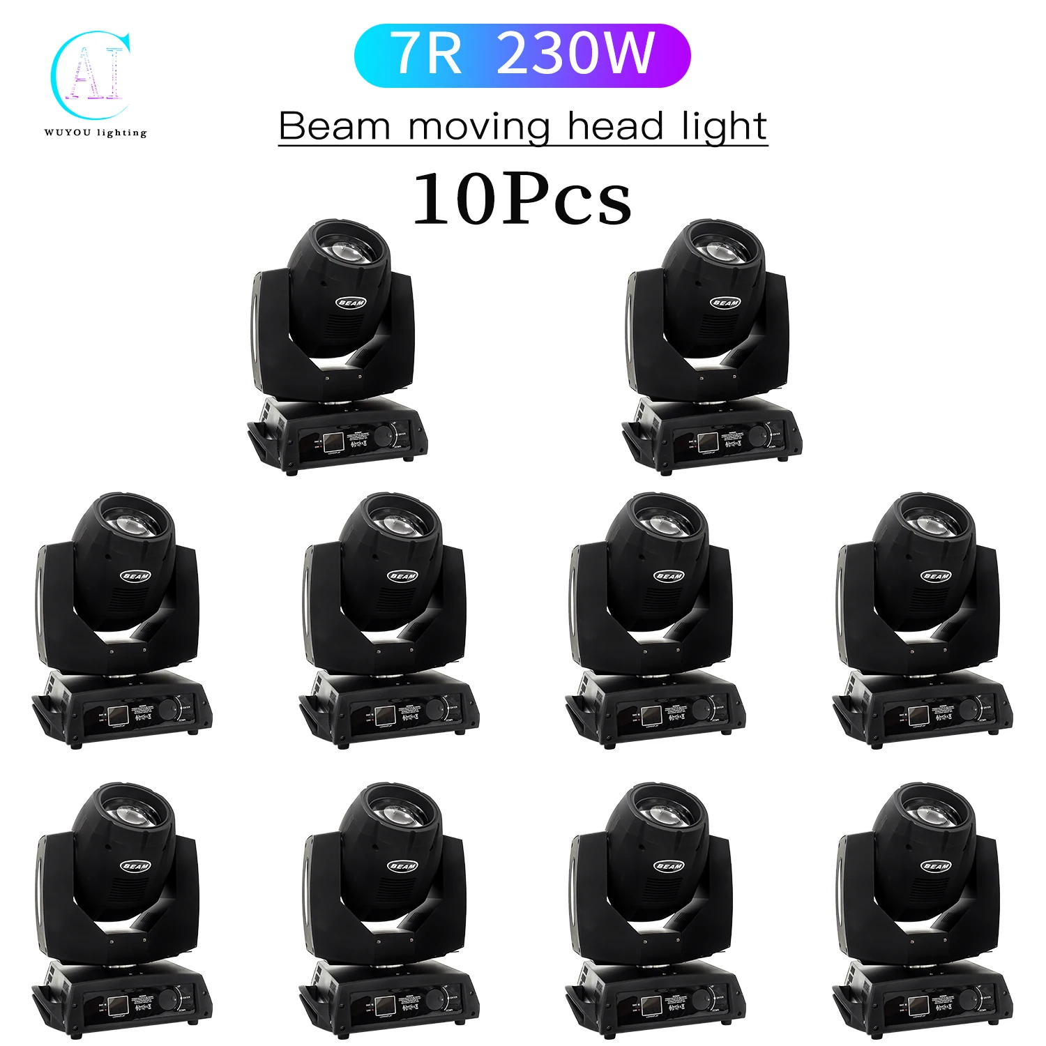 10 Pz/Lotto Led Light Beam Moving Head Light 230W 7R Touch Screen Controllo Dmx Professional Dj Disco Equipment Event Show Lighting