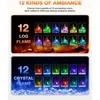 Electric Fireplace 60Inch,Realistic Flame Electric Fireplace Heater,Log Set/Crystal Flames 750-1500W with Timer Inserts/Mounted 5
