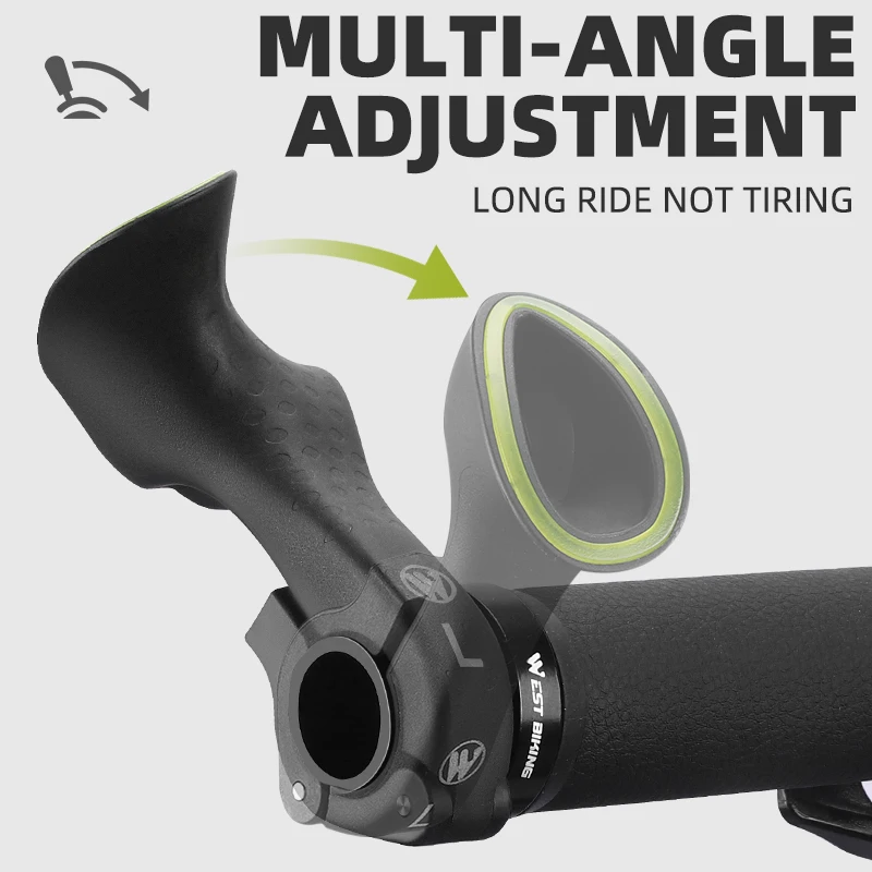 WEST BIKING 1 Pair Bicycle Bar Ends Lightweight Ergonomic Bike Extension Handlebar MTB Bicycle Handlebar Grips Bike Accessories