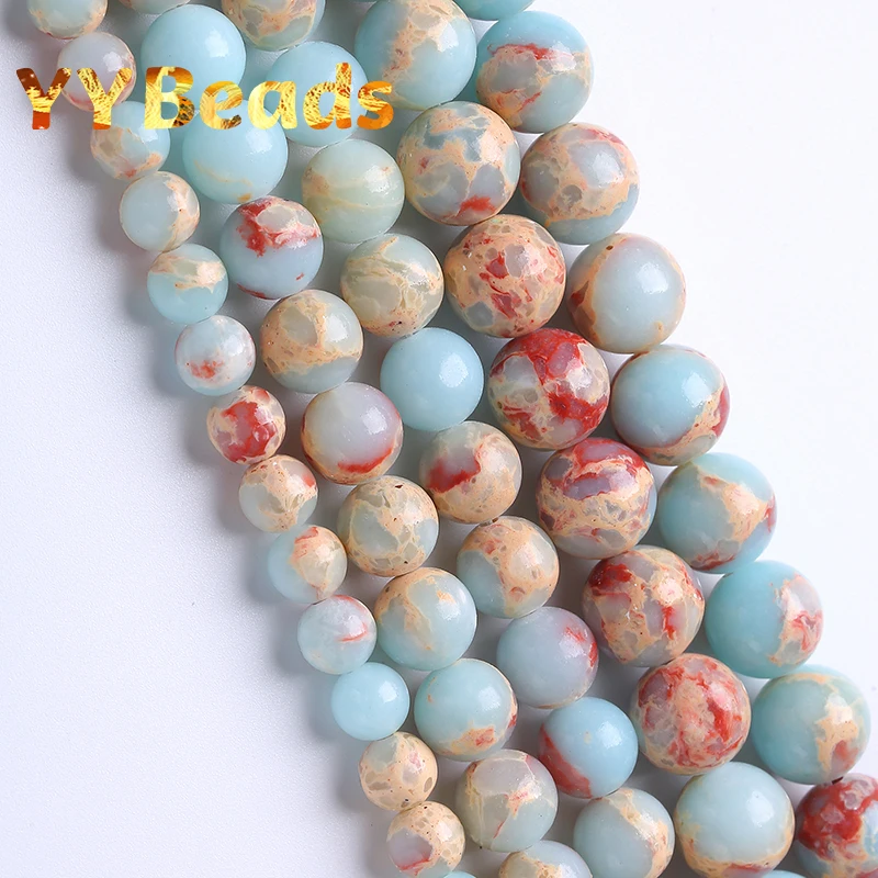Natural Longevity Mountain Blue Jaspers Beads Round Loose For Jewelry Making Stone Beads Diy Bracelet Necklace 4 6 8 10 12Mm 15"