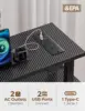 Computer Desk with Power Outlets & LED Light, 47 inch Home Office Desk , Modern Work Desk for Home Office, Carbon Black 4