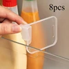 8pcs Refrigerator Side Door Sorting Partition Card Buckle Kitchen Bedroom Storage Storage Sorting Box Space Division