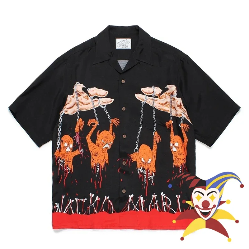

Рубашки WACKO MARIA для мужчин и женщин, уличная одежда унисекс 2024ss, гавайская пляжная рубашка