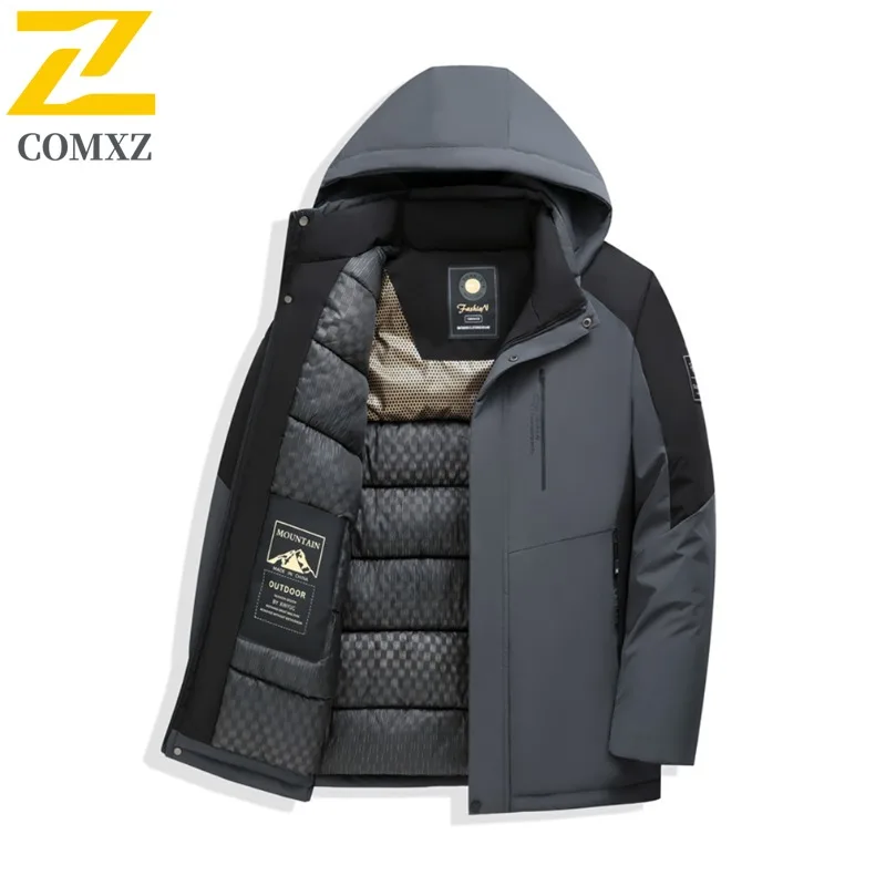 EIAO Men's Graphene-Heated Winter Jacket -Detachable Hood Thermal Coat with Intelligent Warming System for Senior Gentlemen 2025