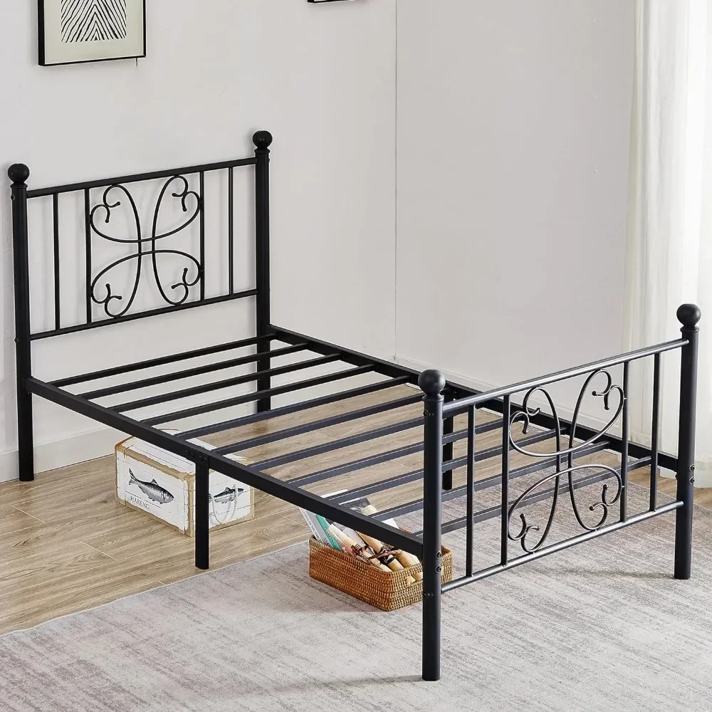 

Noise-Free Bed Frame Easy Assembly Bedroom Furniture No Box Spring Needed Under Bed Storage Bases & Frames Queen King Size Full