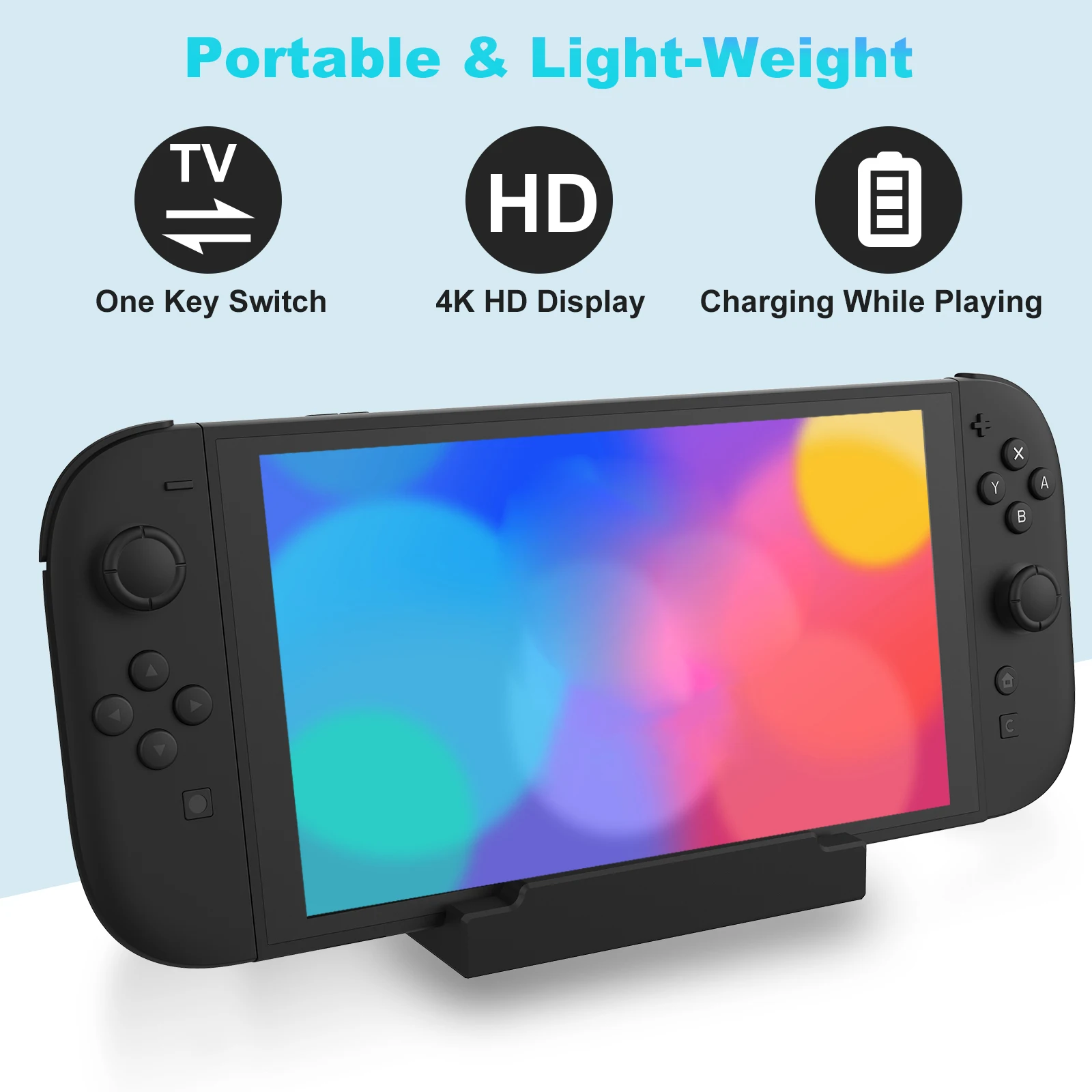 스위치 2용 TV 도킹 스테이션 RCW308, FHD 포트가 있는 휴대용 충전 스탠드, 추가 USB 3.0 포트 2개, 4K HD 디스플레이