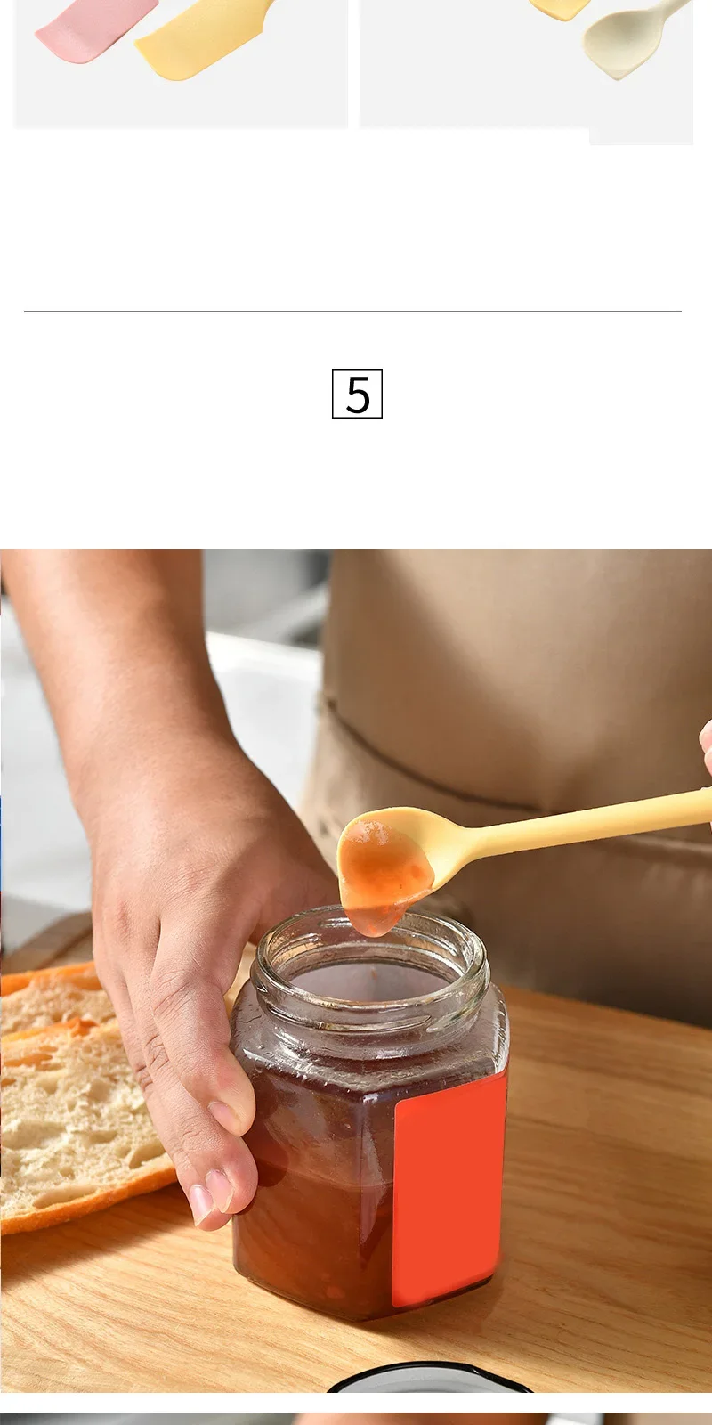 Description Picture 6 of itemSilicone Spatula Set Double-Headed Scraper Cosmetic Jam Cream Deep Bottle Mini Spatula Lengthened Small Tip Spa Makeup Tool