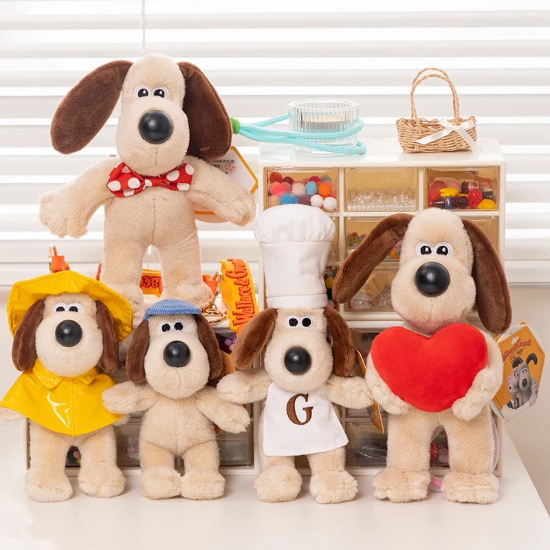 Wallace&Gromit Plush Toy Cartoon Dogs Kawaii Bag Pendant Key Chain Anime Cute Puppy Stuffed Dolls Birthday Xmas Gift