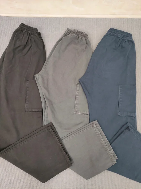 

2023 Kanye West Season YZY X GP Women Men Dye-resistant Heavyweight Distressed Jointed Workwear Pants Trousers