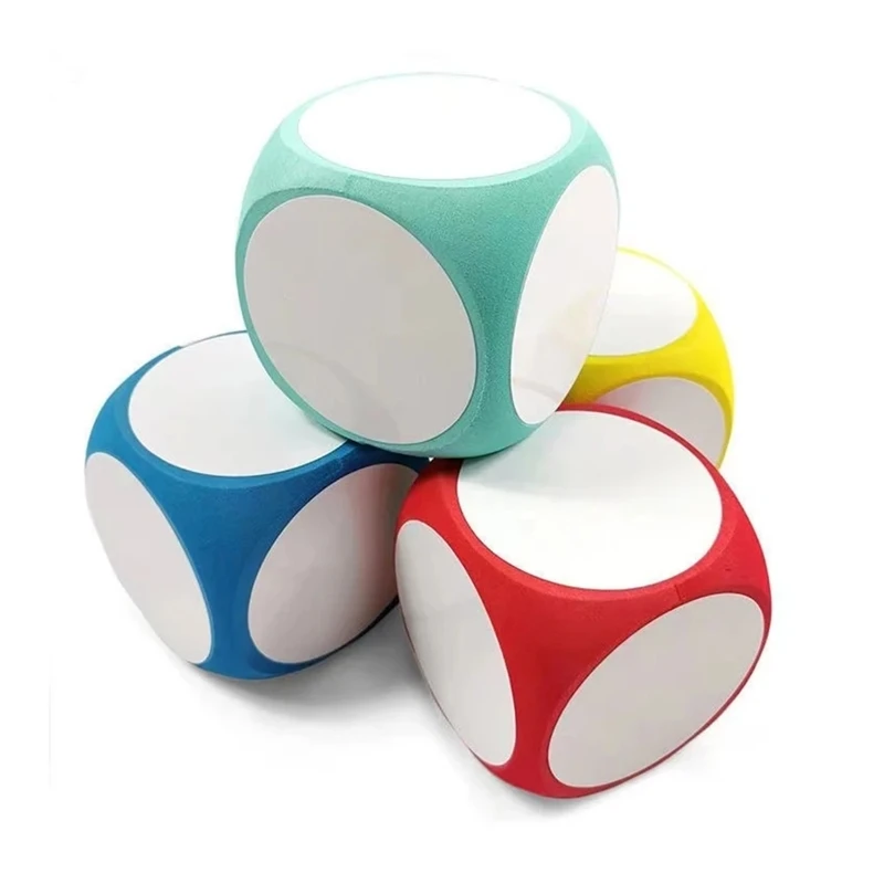 

Сухой стираемый блок 4x4 дюйма, удаляемый куб, многоразовая белая доска для письма для математической практики, Обучающие кости