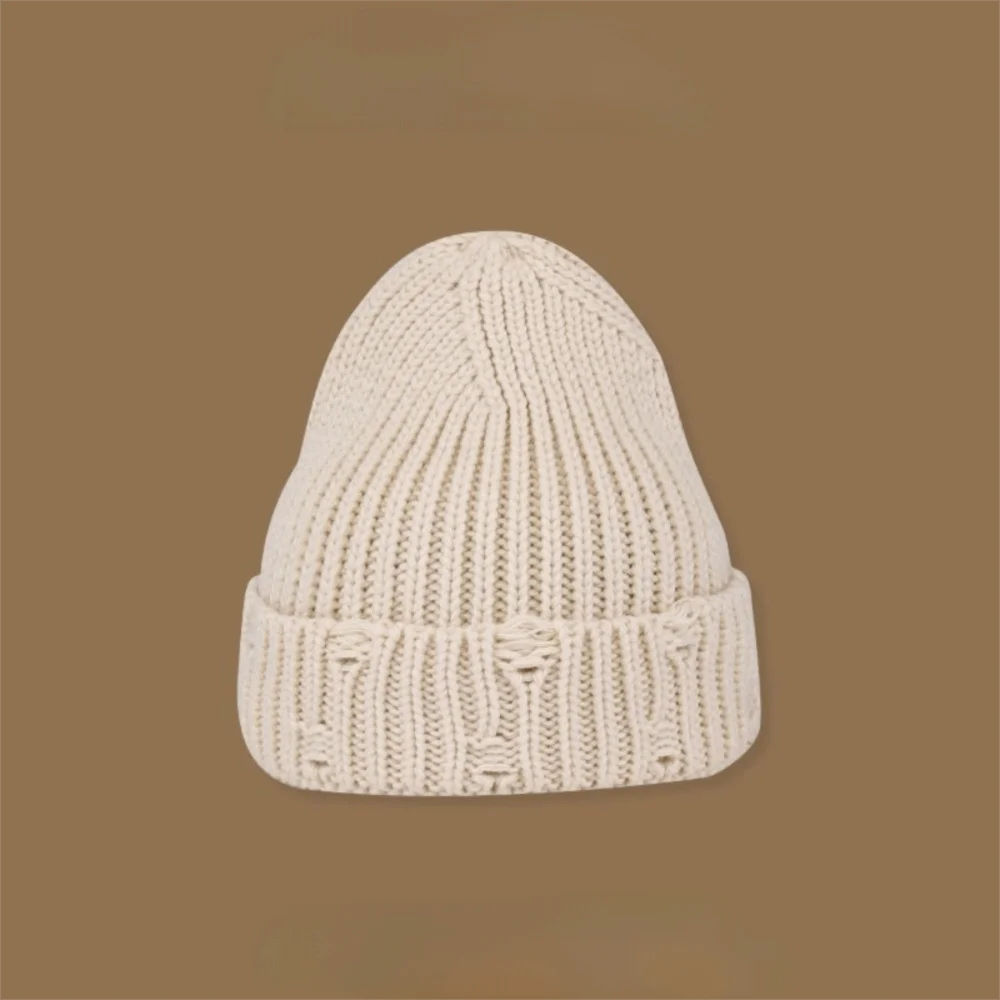 Neue einfarbige Strickmütze, winddicht, warm halten, Gehörschutz, Mütze, kältebeständig, Pullover, Wintermütze