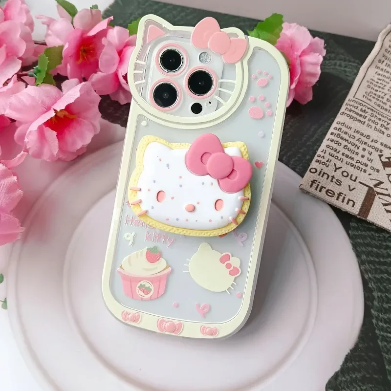 thumbnail image 1 of Fundas de teléfono originales con soporte de Hello Kitty para iPhone, 15, 14, 11, 13, 12 Pro Max, XR, XS, 7, 8 Plus, funda a prueba de golpes, Y2K, funda de dibujos animados Sanrio, 1 of 5
