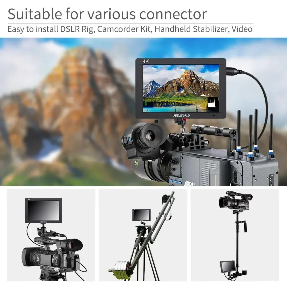 7 Inch IPS Full HD 1920x1200 Portable DSLR Monitor 3G SDI 4K HDMI Camera Field Monitor for Sony Nikon Canon portable monitor dslr field monitor